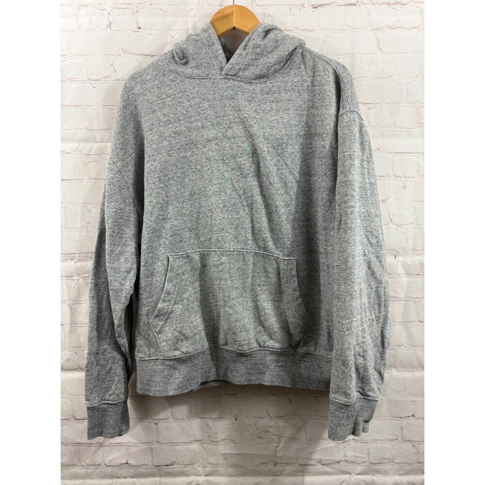 Old Navy Hoodie Mens Size Large Gray Casual Fleece Kangaroo Pocket Y2K